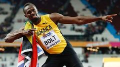 Finále sprintu na 100 metrů na MS v Londýně (Usain Bolt)