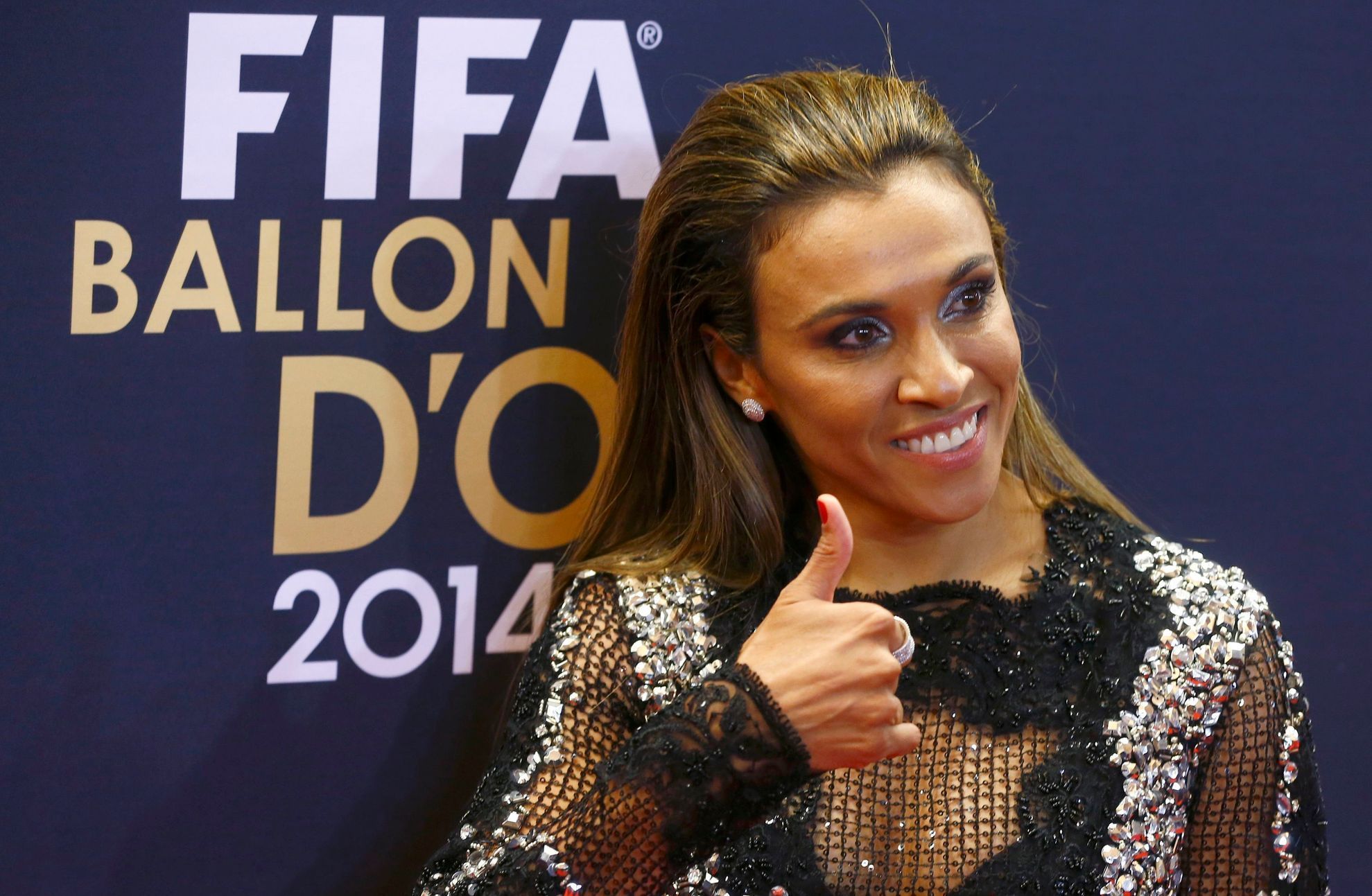 Brazil's Martha arrives for FIFA Ballon d'Or 2014 soccer awards ceremony in Zurich