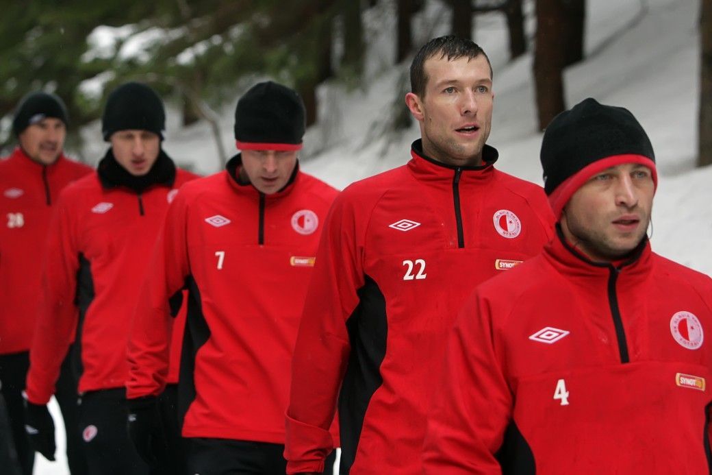 Zimní příprava fotbalistů Slavie