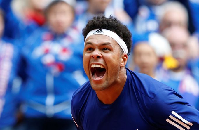 SF Davis Cupu, Francie - Srbsko: Jo-Wilfried Tsonga