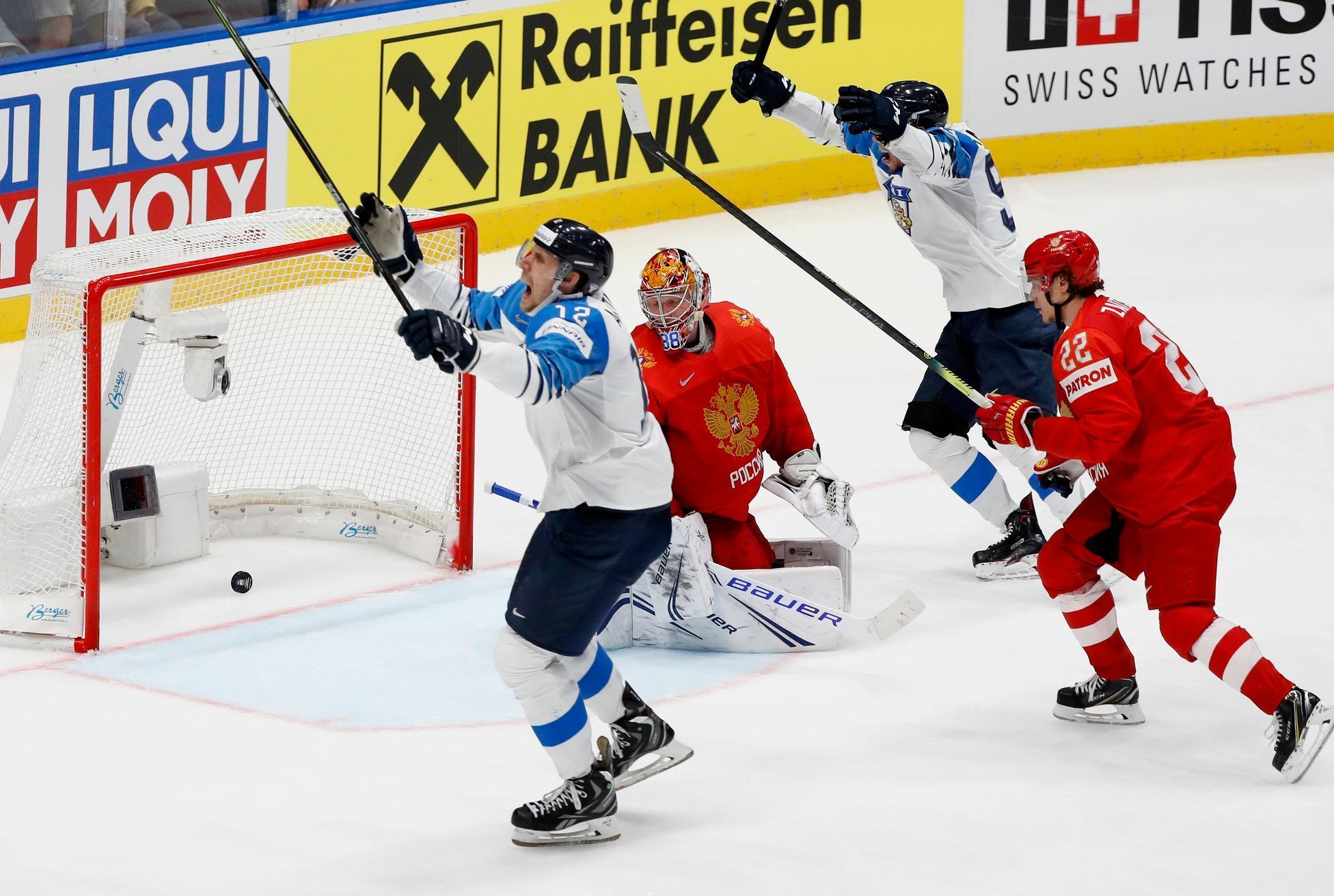 Rusko - Finsko, semifinále MS v hokeji 2019 (Antilla)