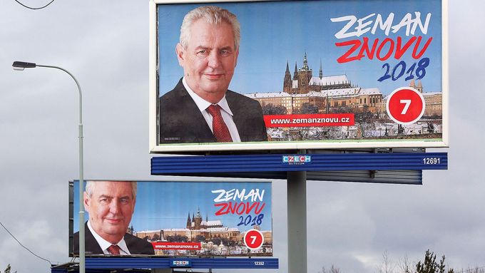 Billboardy Miloše Zemana.