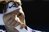 Roger Federer se proti Tomáši Berdychovi pořádně zapotil