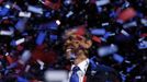 RNPS IMAGES OF THE YEAR 2012 - U.S. President Barack Obama celebrates on stage as confetti falls after his victory speech during his election rally in Chicago, November 6, 2012. REUTERS/Kevin Lamarque (UNITED STATES - Tags: POLITICS ELECTIONS USA PRESIDENTIAL ELECTION TPX IMAGES OF THE DAY) Published: Pro. 5, 2012, 11:25 odp.