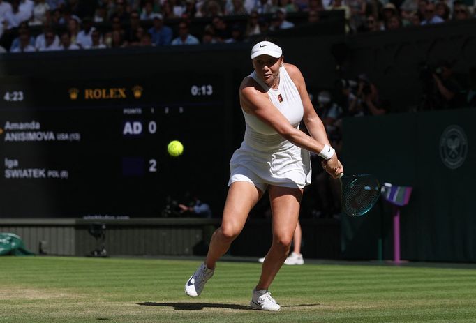 Amanda Anisimovová ve finále Wimbledonu 2025