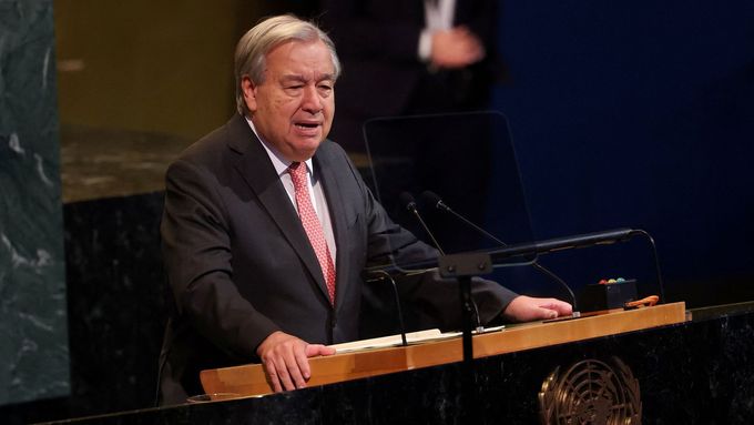 Generální tajemník OSN António Guterres zahájil summit OSN v New Yorku (22. září 2025).