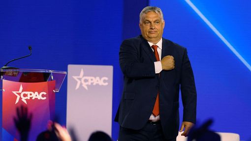 Maďarský premiér Viktor Orbán na konferenci CPAC v Texasu.