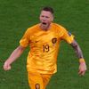 Wout Weghorst slaví gól ve čtvrtfinále MS 2022 Nizozemsko - Argentina