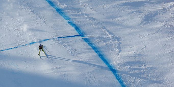 Tréninky na sjezd v Kitzbühelu (Hahnenkamm, 2013) - Axel Lund Svindal