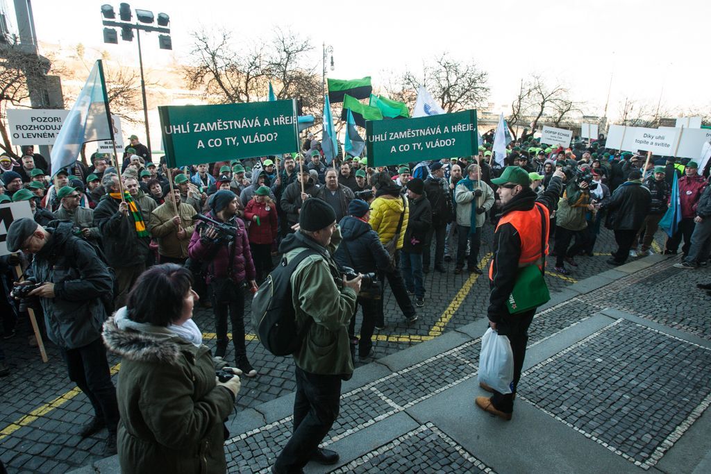 Demonstrace za prolomení těžebních limitů