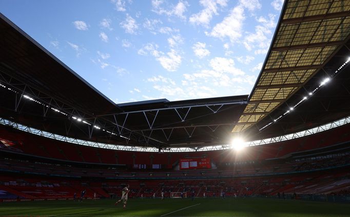 Prázdný Wembley Stadium