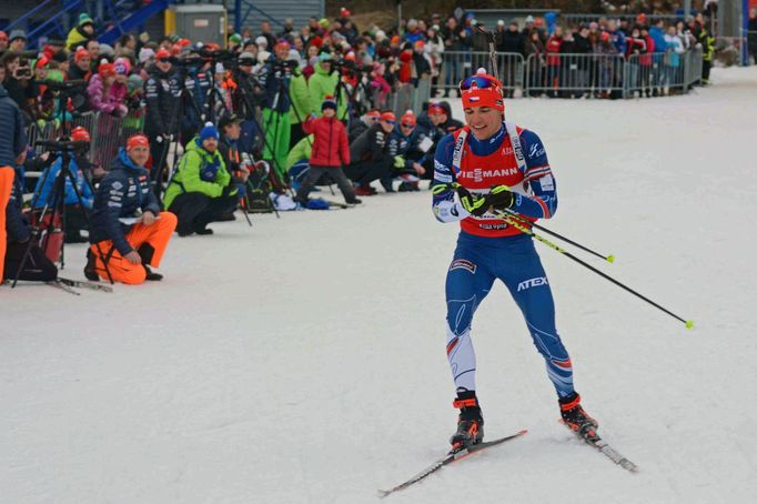 Biatlon, exhibiční supersprinty v Břízkách 2018: Michal Krčmář