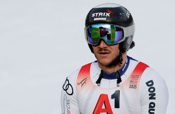 Jan Zabystřan v závodě ve sjezdu mužů na MS v Saalbachu 2025