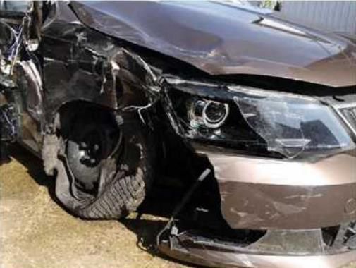 Škoda Fabia po havárii