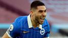 Neal Maupay (Brighton) se raduje z gólu v síti West Hamu