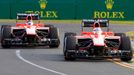 Formule 1: Jules Bianchi (vpravo) a  Max Chilton, Marussia