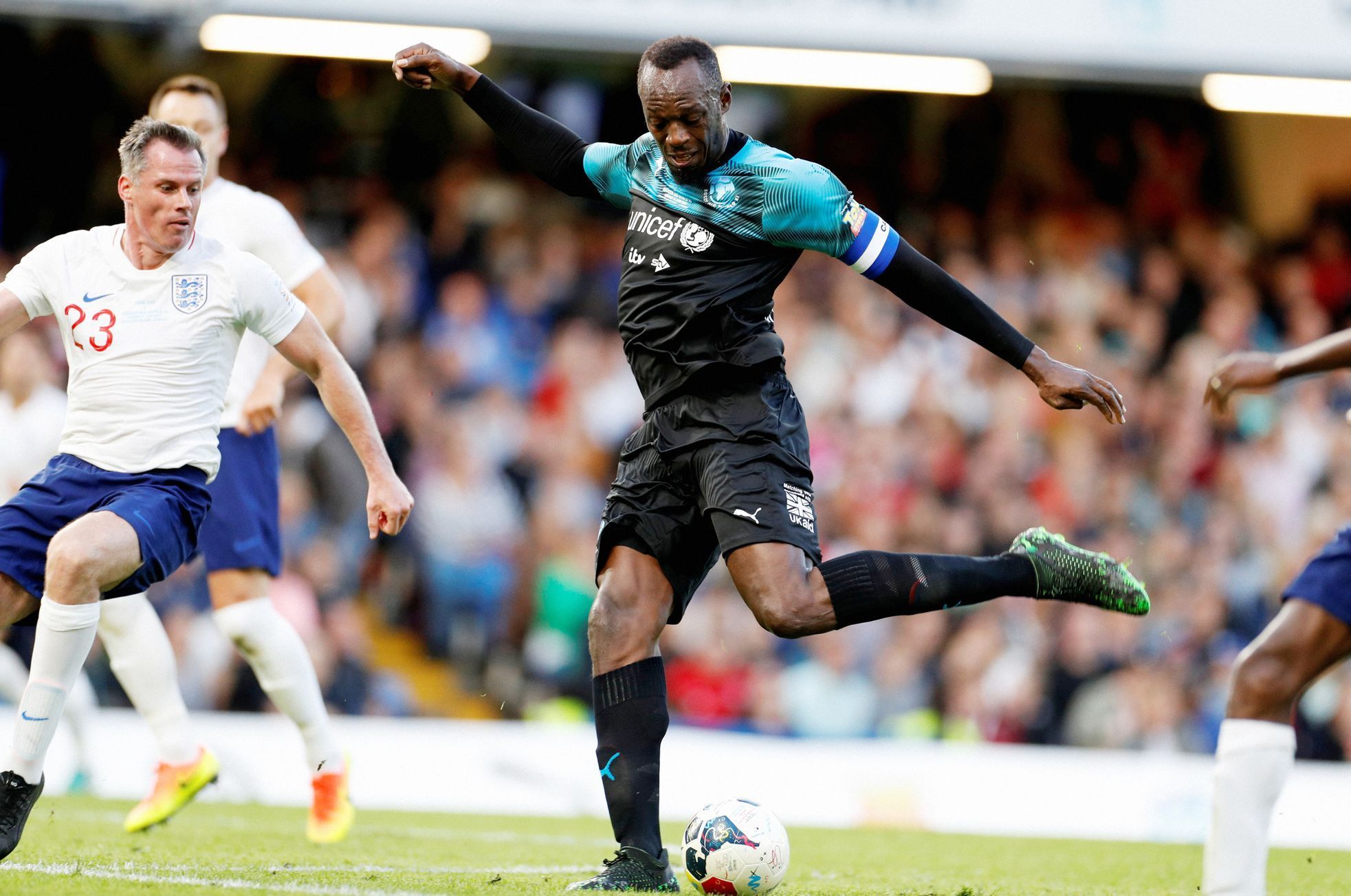 Fotogalerie / Legenda světového sprintu Usain Bolt slaví půlkulatiny