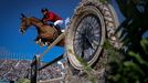 Paris 2024 Olympics - Equestrian - Jumping Team Qualifier - Chateau de Versailles, Versailles, France - August 01, 2024. Carlos Hank Guerreiro of Mexico riding Porthos Ma