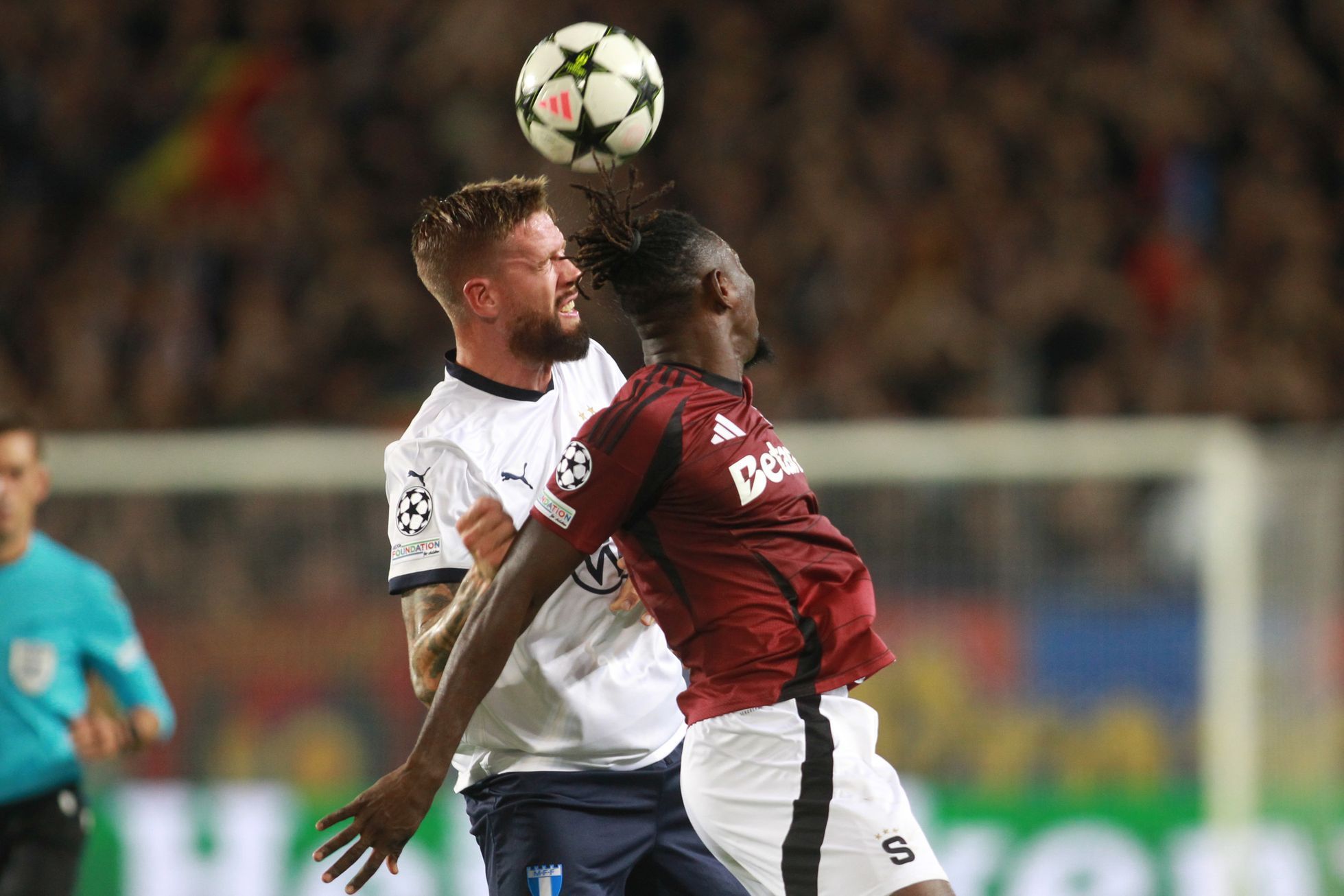 fotbal, Liga mistrů 2024/2025, 4. předkolo, Sparta - Malmö, Victor Olatunji