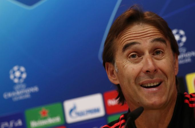 Julen Lopetegui před zápasem s Plzní v LM 2018-19