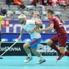 Milan Garčar a Andris Rajeckis v zápase MS 2018 Česko - Lotyšsko