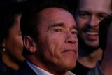 Velký duel si v Londýně nenechal ujít ani slavný "Terminátor" a bývalý kalifornský guvernér Arnold Schwarzenegger.