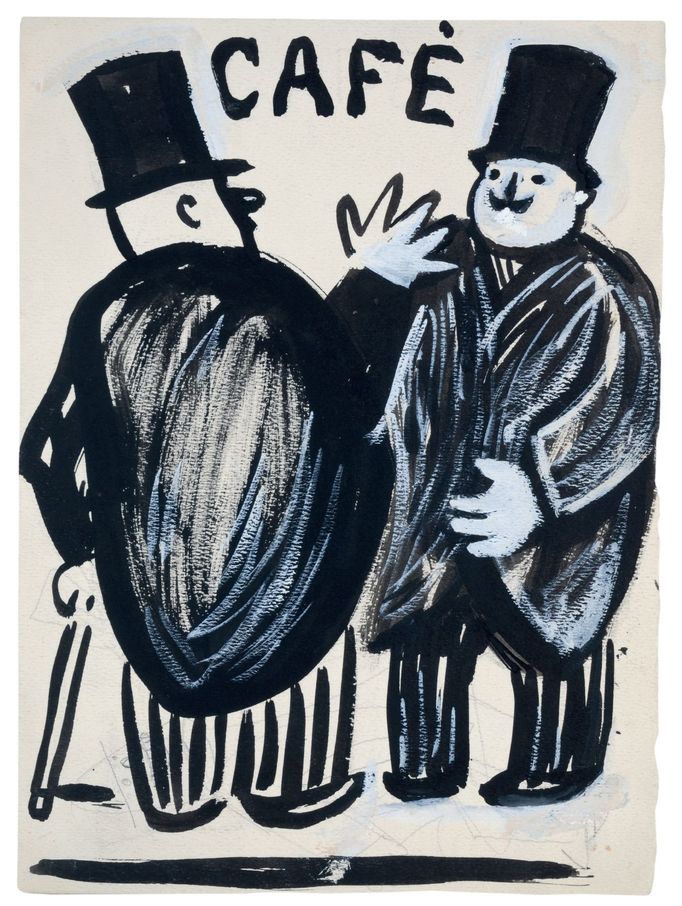 Karikatura Obchody z roku 1925.