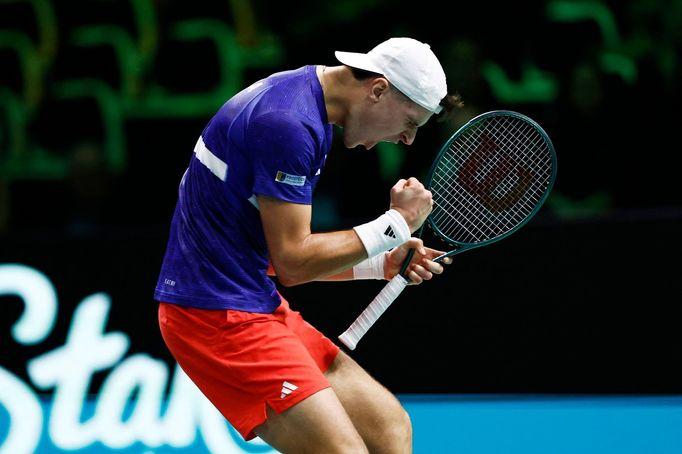 Česko - Španělsko, čtvrtfinále Davis Cup 2025 (Jakub Menšík)