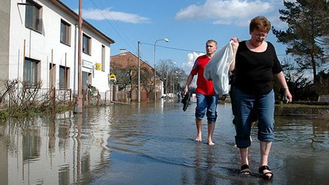 Záplavy u Horky nad Moravou