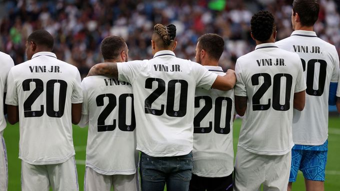 Fotbalisté Realu Madrid před utkáním.