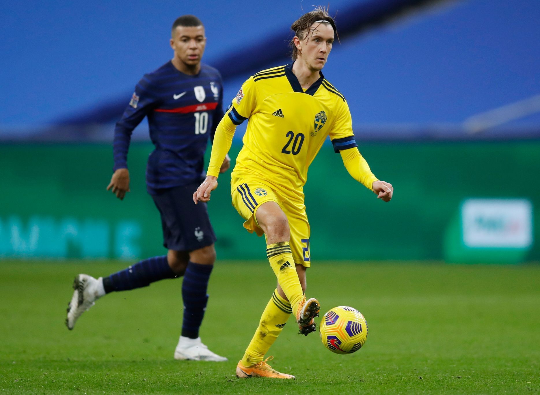 fotbal, Liga národů 2020, Francie - Švédsko, Kristoffer Olsson