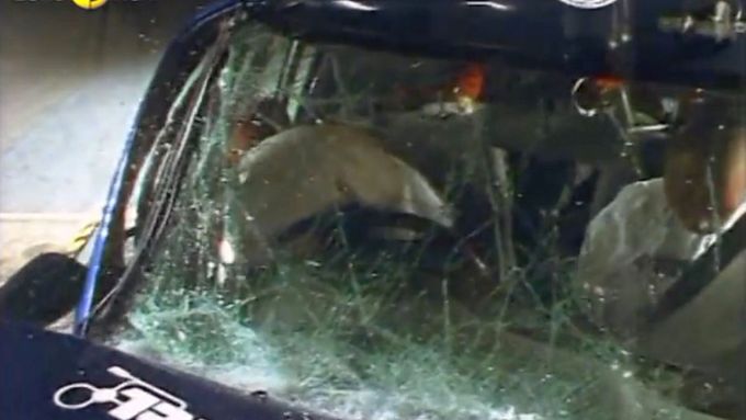 Crash test Nissanu Almera z roku 1999