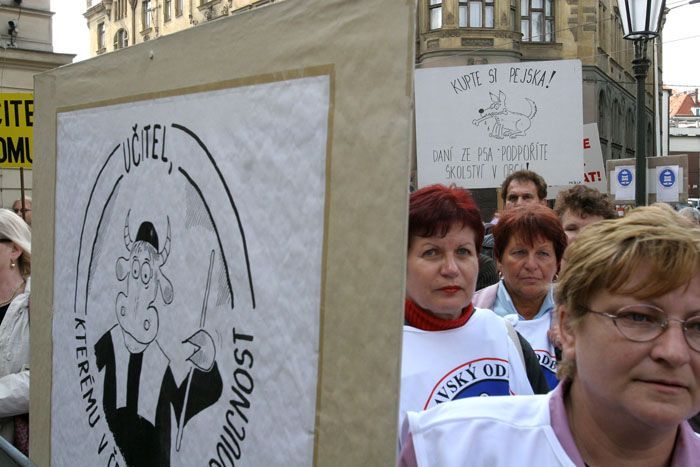 Protest školských odborů