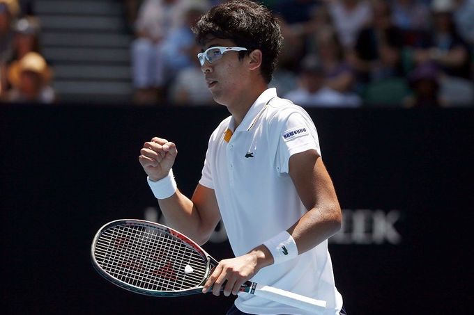 Jihokorejský tenista Čong-Hjon na Australian Open 2018