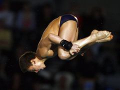 Třináctiletý evropský šampion ve skocích z desetimetrové věže Brit Thomas Daley.