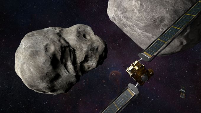 Vesmírná loď DART se připravuje na start. NASA se s ní pokusí odklonit asteroid - ilustrace.