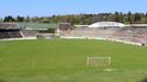 Legendární fotbalový stadion Za Lužánkami v Brně.