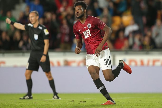 Benjamin Tetteh v ligovém zápase Sparta - Liberec.