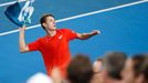 Tennis - Australian Open - Second Round - Melbourne Park, Melbourne, Australia, January 16, 2019. Australia's Alex De Minaur celebrates after winning the match against Sw