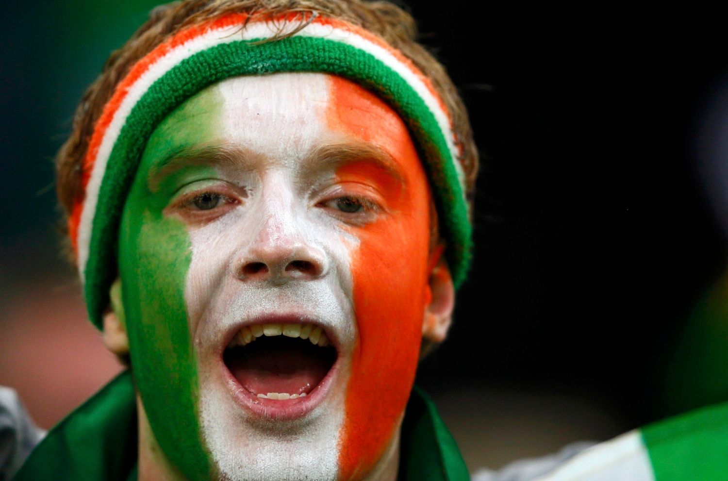 Irský fanoušek před utkáním se Španělskem ve skupině C na Euru 2012