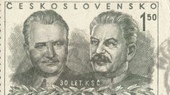 Stalin Gottwald Československo poštovní známka 1951