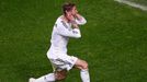 Real Madrid's Sergio Ramos celebrates after scroing a goal against Atletico Madrid during their Champions League final soccer match at the Luz Stadium in Lisbon May 24, 2