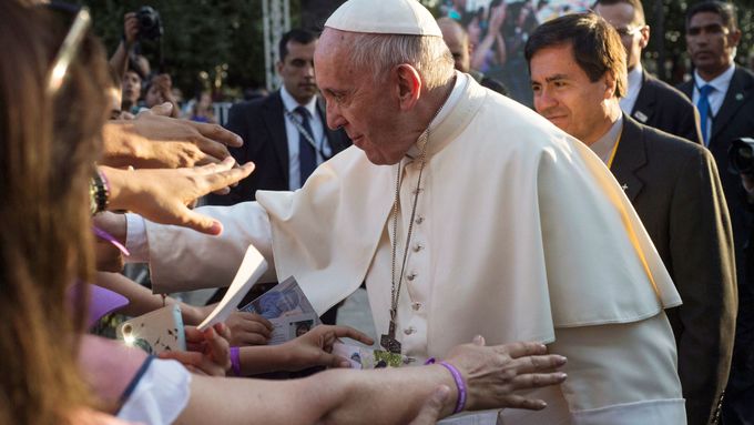 Papež během nedávné návštěvy Chille.