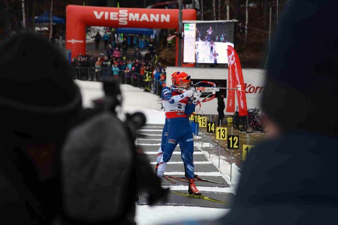 Biatlon, exhibiční supersprinty v Břízkách 2018: Ondřej Moravec