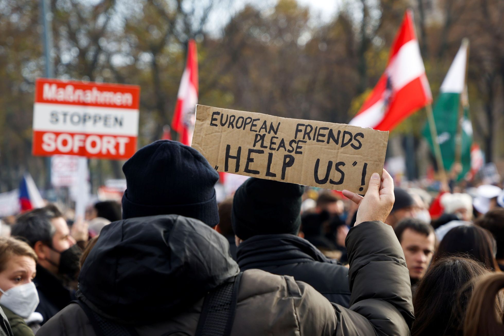 Demonstrace proti covidovým opatřením