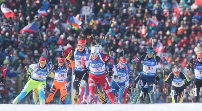 Biatlon, SP NMNM, smíšené dvojice: start