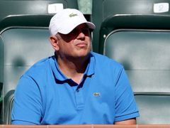 Vladimír Pláteník v březnu v Indian Wells, kde vedl Emmu Raducanuovou