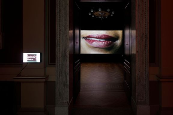 Film Candice Breitzové nazvaný Sweat na výstavě v Galerii Rudolfinum.