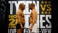 Čtyřiapadesátiletý Mike Tyson (vlevo) stanul v ringu poprvé od roku 2005, kdy ukončil profesionální kariéru porážkou s Irem Kevinem McBridem. To o tři roky mladší Roy Jones junior se loučil teprve před dvěma lety výhrou nad Scottem Sigmonem.