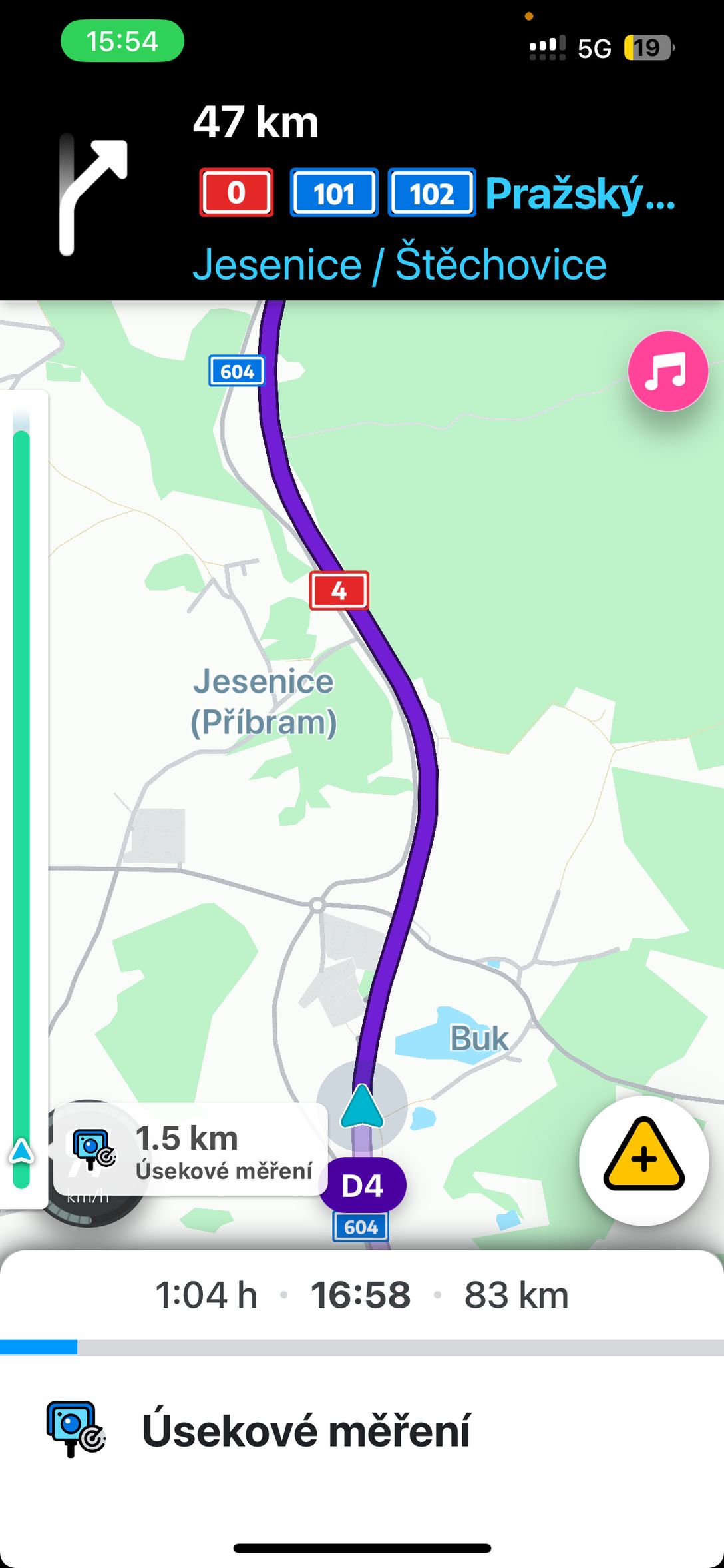 Dálnice D4 a měření rychlosti